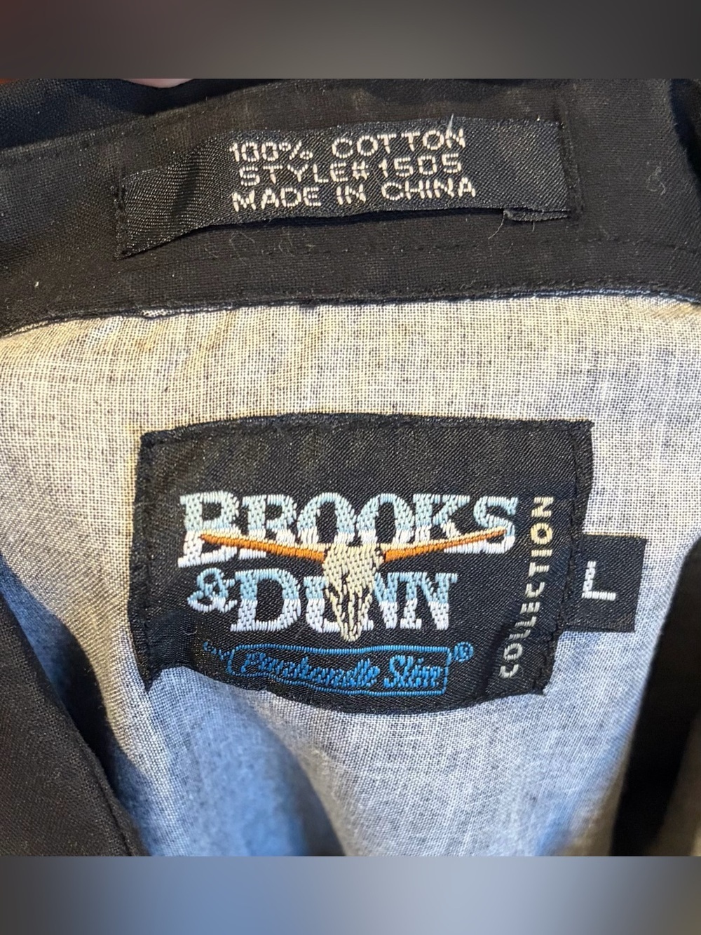 Vintage Brooks & Dunn Aztec Western Shirt L Southwestern Cowboy Button Up - Picture 4 of 9